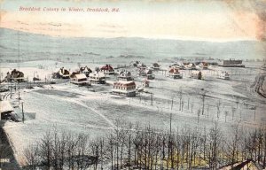 Braddock Heights Maryland Birds Eye View in Winter Vintage Postcard AA109922
