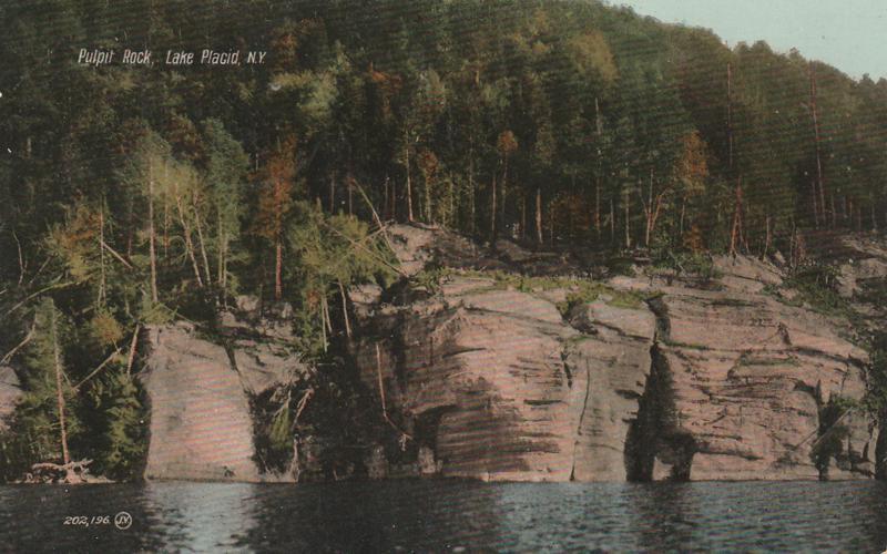 Pulpit Rock on Lake Placid - Adirondacks, New York - pm 1913 - DB