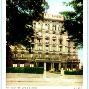 c1960-70s Milan, Italy Hotel Albergo Principe Savoia Alberghi Photo Postcard A9