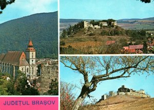 VINTAGE CONTINENTAL SIZE POSTCARD JUDETUL BRASOV ROMANIA