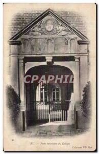 Old Postcard Eu indoor Gate College