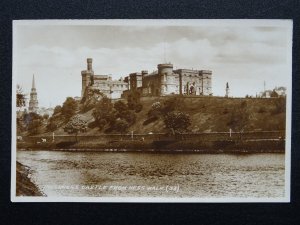 Scotland INVERNESS CASTLE from NESS WATER c1930s RP Postcard