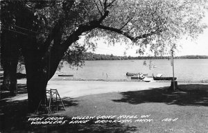 View From Willow Graye Hotel On Wamplers Lake, Real Photo Brooklyn MI 