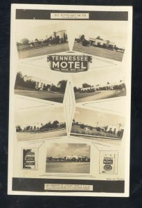RPPC MANCHESTER TENNESSEE MOTEL MULTI VIEW ADVERTISING REAL PHOTO POSTCARD