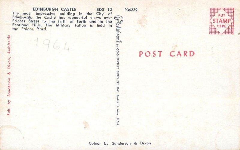 UK Scotland Edinburgh castle 1964