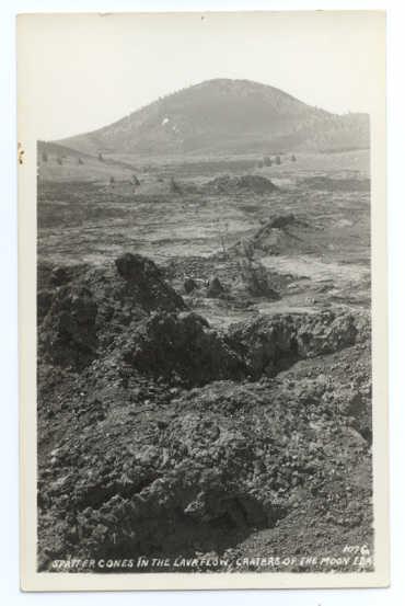 RPPC Splatter Cones in Lava Flow, Craters of the Moon, Idaho, ID