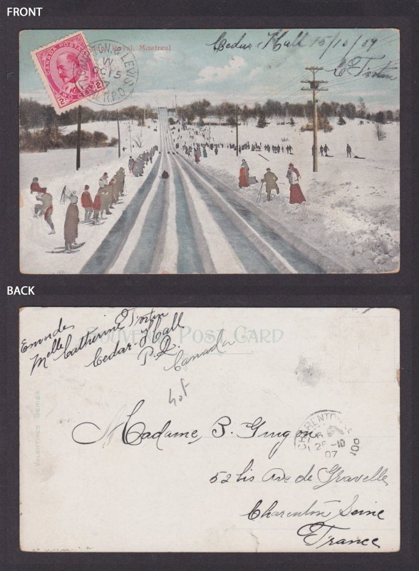 Postcard, CANADA, Montreal, Park Toboggan Slide