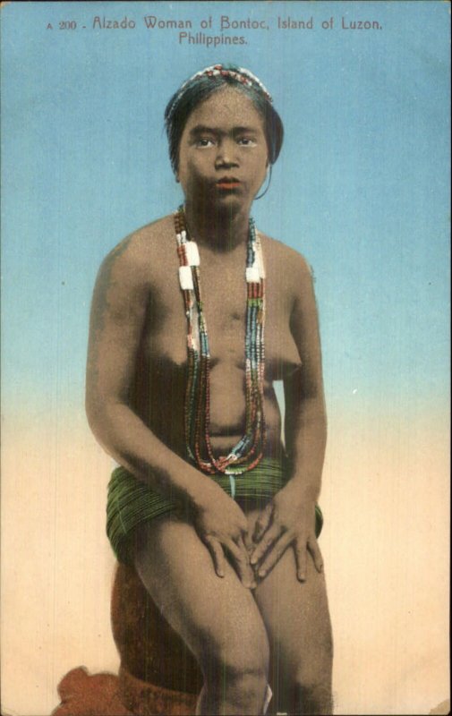 Philippines Nude Alzado Woman Bontoc Luzon c1910 Postcard