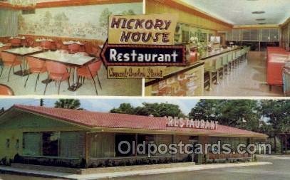 Port Orange, FL USA Hickory House 1958 postal used 1958