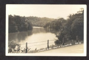 RPPC EVERETT PENNSYLVANIA PA. JUNIATA RIVER VINTAGE REAL PHOTO POSTCARD