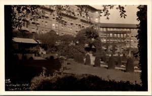 Real Photo Postcard Gorgeous Landscape Huntington Hotel in Pasadena California