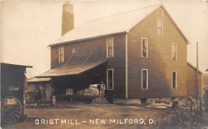 J71/ New Milford Ohio RPPC Postcard c1910 Grist Mill Portage County 23