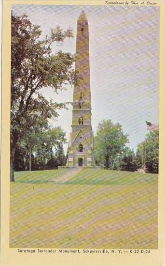 Saratoga Surrender Monument Schuylerville New York