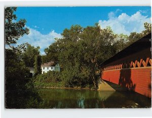 Postcard Old Covered Bridge, North Bennington, Vermont