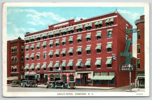 Concord New Hampshire~Eagle Hotel & Garage~Fire Escape Skywalk~Shops~1930 