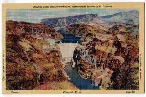 Boulder Dam & Powerhouse, NV & AZ