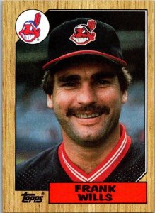 1987 Topps Baseball Card Frank Wills Cleveland Indians sk3064