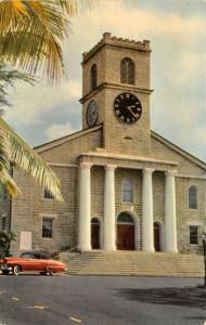 Honolulu Hawaii~Kawaiahao Church~Huge Clock on Tower~Classic Car~1950s Pc