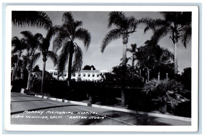 c1950's Murphy Memorial Hospital Barton Studio Whittier CA RPPC Photo Postcard 