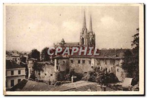 Postcard Old Bayonne Chateau d'euu and Cathedrale