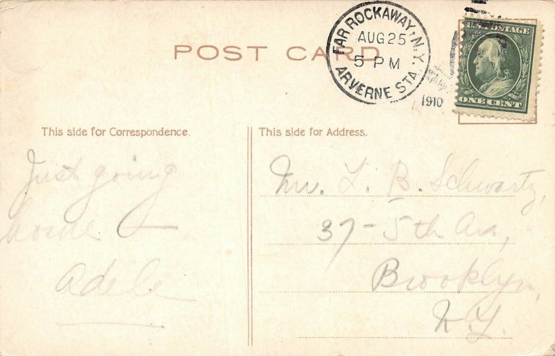 LP68  Rockaway Beach New York Postcard