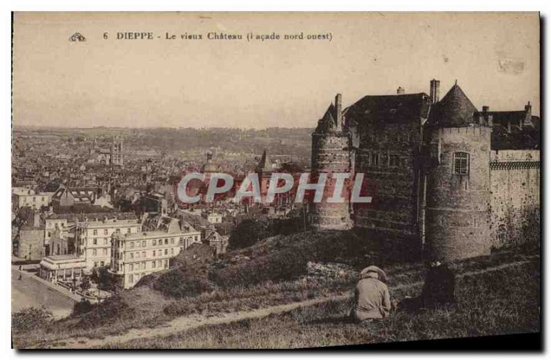 Old Postcard Dieppe Le Vieux Chateau North West Facade