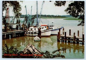 THUNDERBOLT, Georgia GA ~ Boats SHRIMP FLEET Franklin 4x6 Postcard