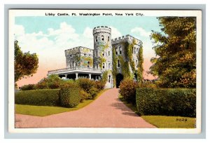 Vintage View Libby Castle, Ft. Washington Point New York City c1930 Postcard L22