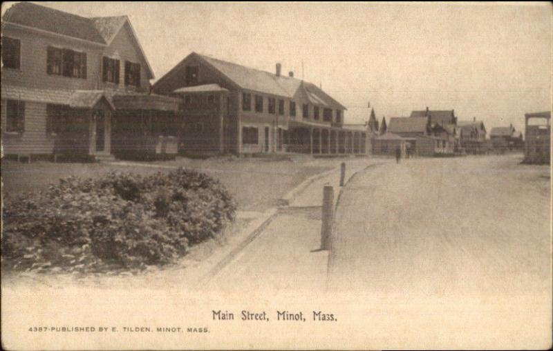 Minot MA Homes on Main St. c1910 Postcard