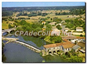 Modern Postcard St Seurin Sur L'Isle The Church and the factory On The Banks ...
