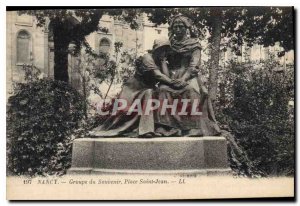 Old Postcard Nancy Group of Remembrance Place Saint-Jean