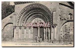 Postcard Morlaas Ancient Church Portal