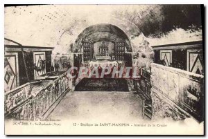 Old Postcard Saint Baume Basilica of Saint Maximin Interior Crypt