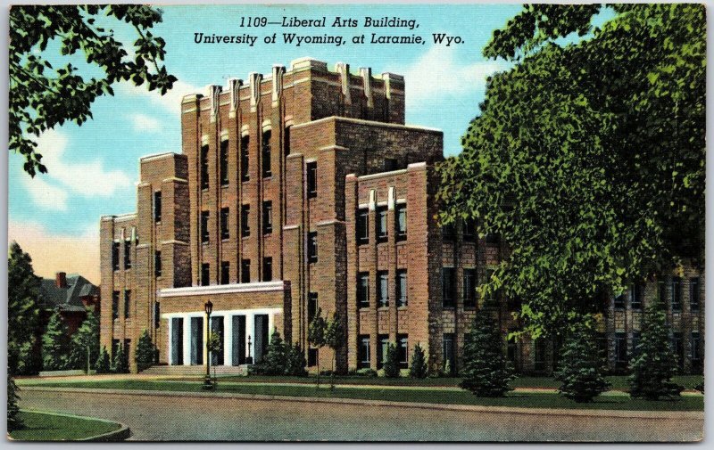 Liberal Arts Building University of Wyoming at Laramie WY Campus Postcard