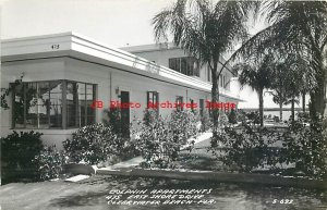 FL, Clearwater Beach, Florida, RPPC, Dolphin Apartments, LL Cook Photo No S-693