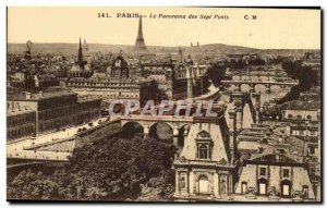 Paris - 1 - Panorama of the Seven Bridges Old Postcard