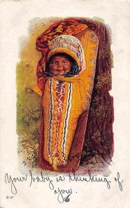 Native American Indian Baby 1907 postcard