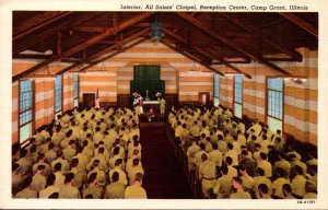 Illinois Camp Grant Reception Center All Saints' Chapel Interior Curteich