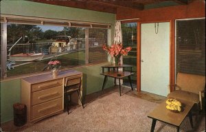 Pompano Beach Florida FL Sunset Villas Hotel Apts Interior c1950s-60s Postcard