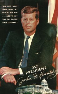 Vintage Postcard John F Kennedy 35Th President Of The United States Of America 