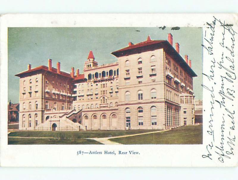 Pre-1907 ANTLERS HOTEL Colorado Springs Colorado CO Q1774