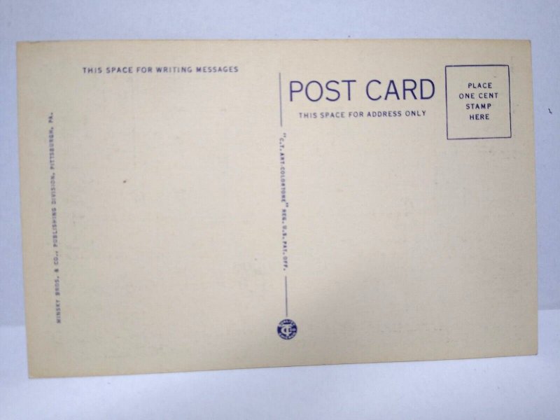 Greeting From McKeesport PA Large Letter Postcard Pennsylvania Linen Minsky Bros