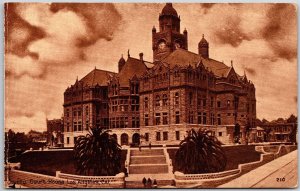 County Courthouse Los Angeles California CA Building Stairway Postcard