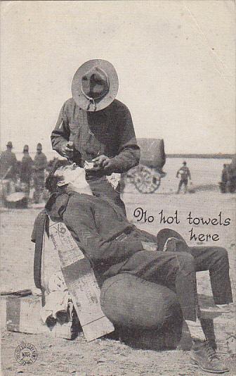 Military Not Hot Towels Here Shaving In The Field 1920