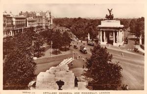 uk30095 artillery memorial and piccadilly london real photo uk