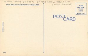 1940s Boy Globe Classroom teacher comic humor General Postcard 22-7431