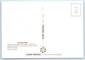 OLD KOLOA TOWN, Hawaii HI ~ Shops & Restaurants Roadside 4 x 6 Postcard