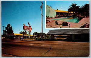 Vtg Phoenix Arizona AZ Deserama Motel Chrome View Postcard