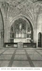 Vintage Postcard Altar & Reredos in the Children's Chapel Mt. Saint Alban DC