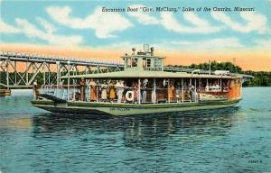 MO, Lake of the Ozarks, Missouri, Excursion Boat, Curteich No. 5B267-N